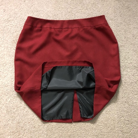 Le Suit Separates Skirt Sz 22W Elegance Classic Red Pencil Straight - Picture 6 of 12